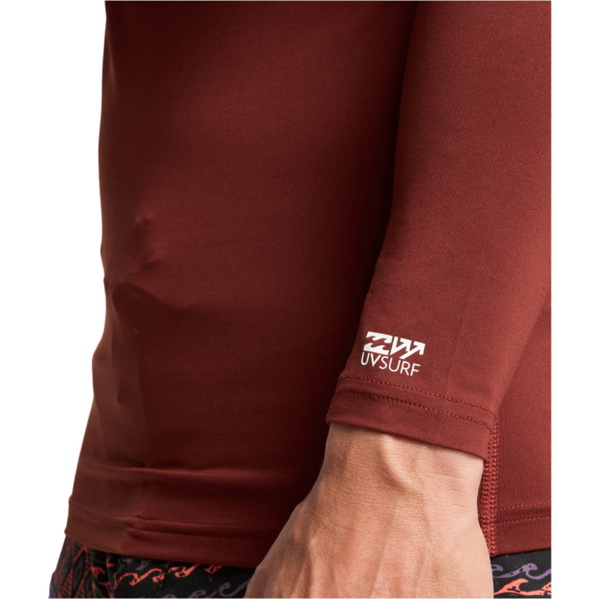2026 Billabong Heren Heruitgave Lycra-vest Met Lange Mouwen EBYWR03026 - Burnt Red